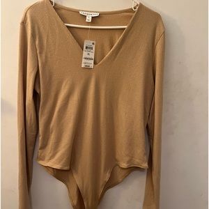 And Now This Ribbed Body Suit XL Metallic